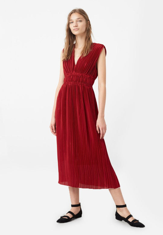 Cutout Faux Fur Wrap Dress