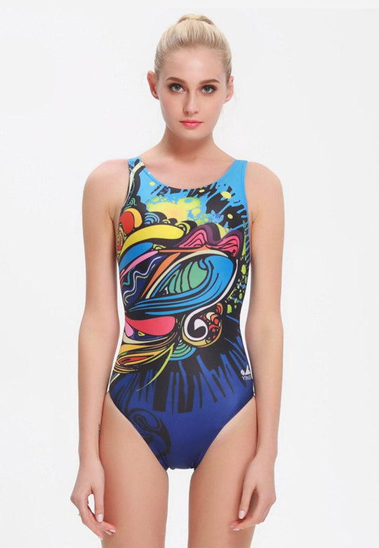 One-piece Bikini Blue Set