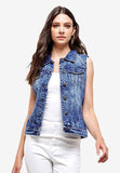 Denim Jean Sleeveless Vest