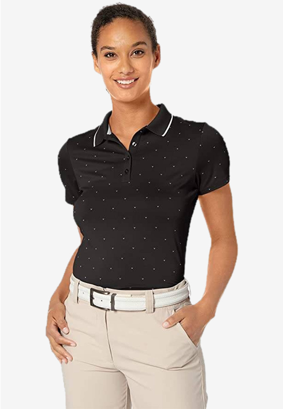 Printed Polka Dot Polo