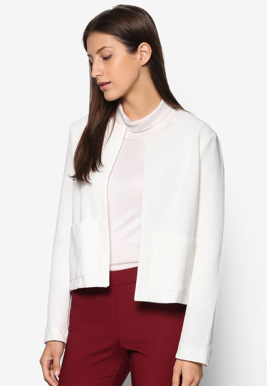 White Velvet Blazer
