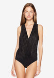 V-Neck Bodysuit W_Snap Closure