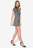 Gray Mid Satin Dress-Boost Commerce Vertical Product Filter Demo